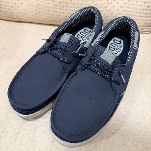 Hey Dude Welsh Grip Classic Mesh Navy Blue 12M NWOT